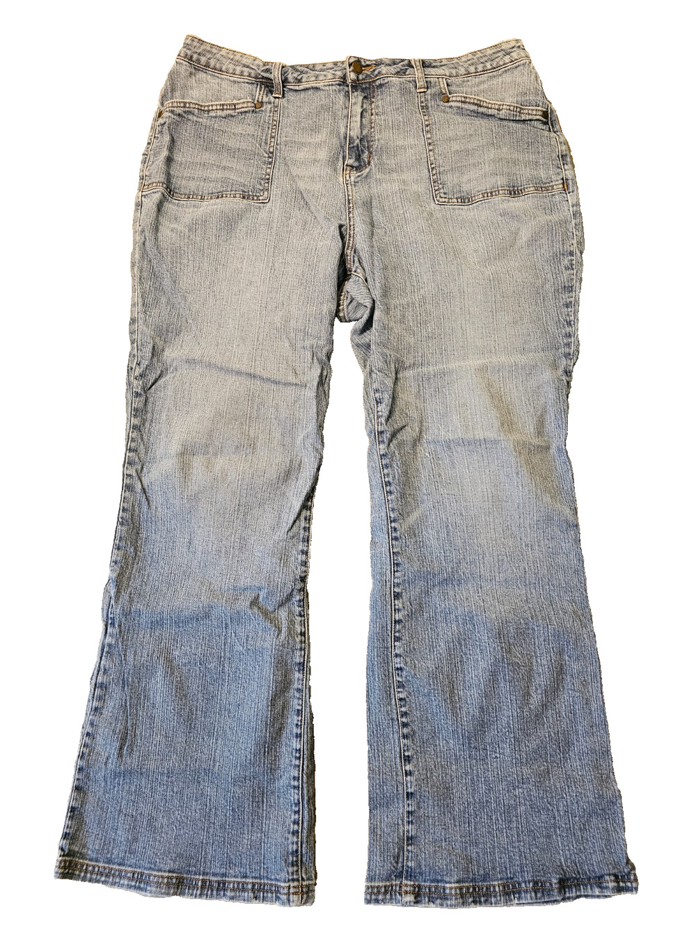 VTG Y2K ZD Zana Di Womens Bootcut Back Button Pocket Jeans Plus Size 20